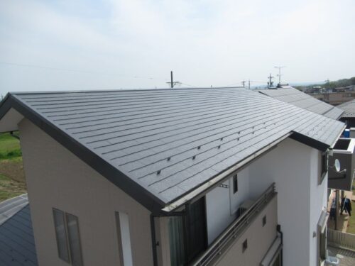 岐阜県加茂郡坂祝町での屋根塗装工事をおこないました　スーパー遮熱サーモFを使用しました